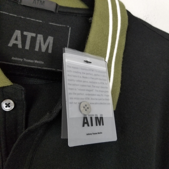 ATM | NWT Pique Polo with Tipping Detail - Picture 7 of 11